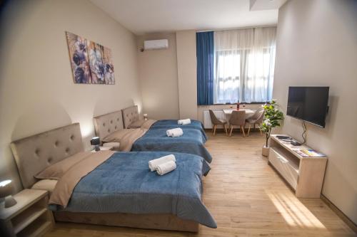 Moderni objekat Apartmani Monero na glavnom setalistu u Vrnjackoj Banji u blizini Mosta ljubavi