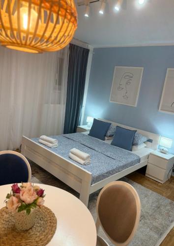 Stilizovan i moderan jednosoban Apartman Indigo Vrnjacka Banja sa terasom i liftom u strogom centru blizu Promenade